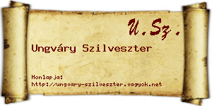 Ungváry Szilveszter névjegykártya